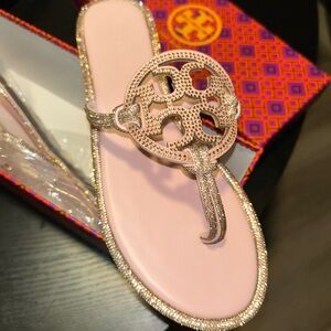 Tory Burch Miller Sandals pink Size 9 NIB